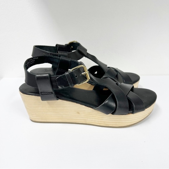 Elk Tresco Black Leather Clog Sandals 38 8 Tresko - Picture 3 of 8